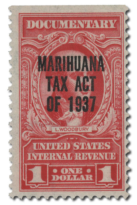 RJM5  - 1962 $1 Carmine 2nd Issue Marihuana