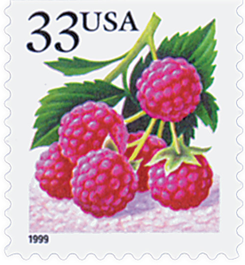 3295  - 1999 33c Raspberry