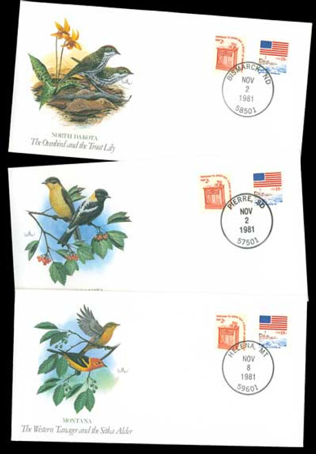 M10744  - US States Cacheted Covers 10v FTWD