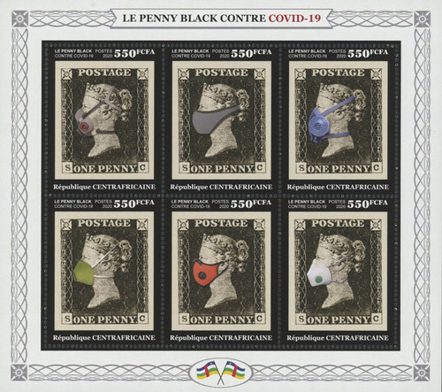 MFN091  - 2020 The Penny Black Against Covid-19, Mint Sheet, Central Africa