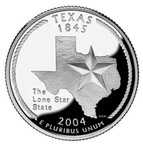 CNTX25D  - 2004 Texas State Quarter, D mint