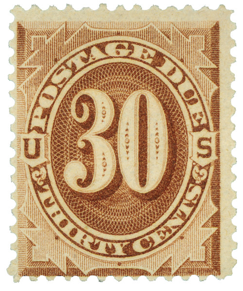J20  - 1884 30c Postage Due - red brown