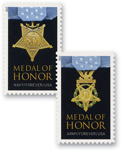 4822-23  - 2013 First-Class Forever Stamp - The Medal of Honor: World War II