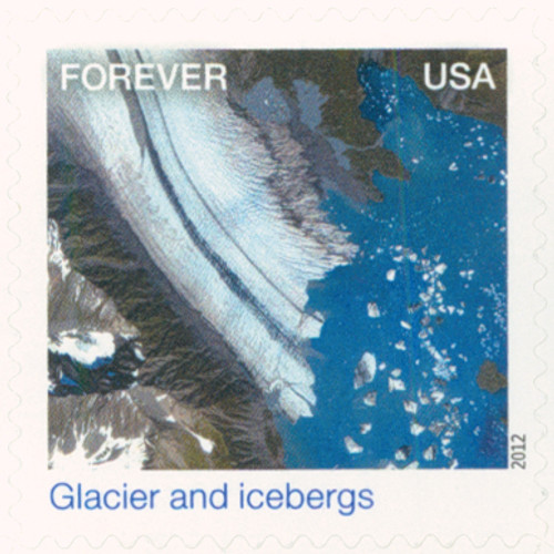 4710a  - 2012 First-Class Forever Stamp - Earthscapes: Glacier and Icebergs