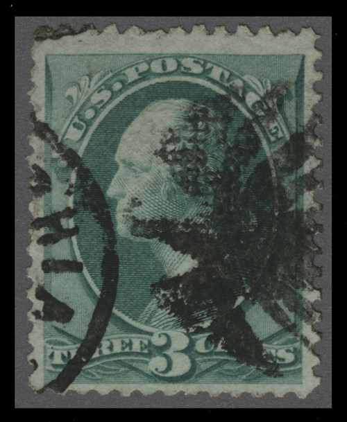 MRS948  - 1870 3c Washington Used Single (scott #136) - Flying Eagle Fancy Cancel