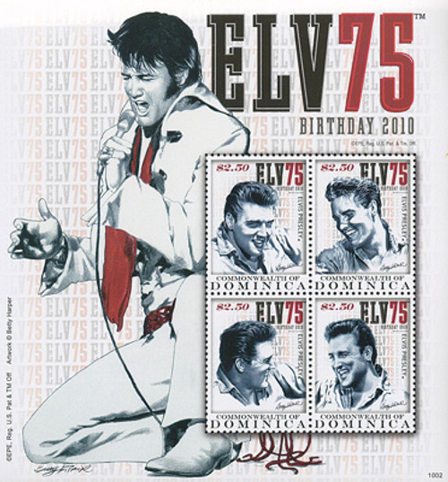 M10454  - 2010 Dominica Elvis 75th Birthday