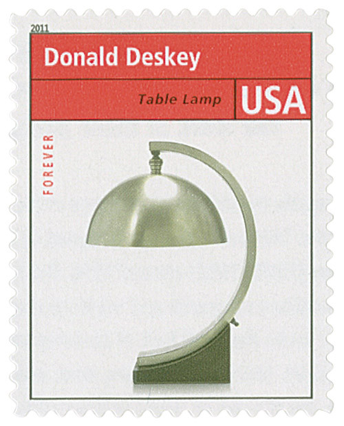 4546d  - 2011 First-Class Forever Stamp - Pioneers of American Design: Donald Desky - Table Lamp