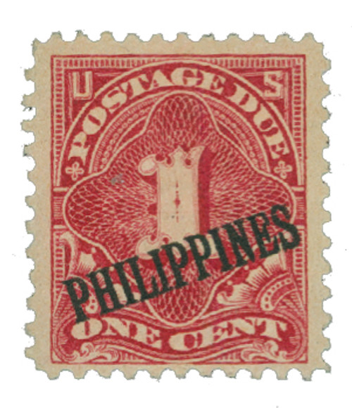 PHJ1  - 1899 1c Philippine Islands Postage Due, deep claret, double-line watermark, perf 12