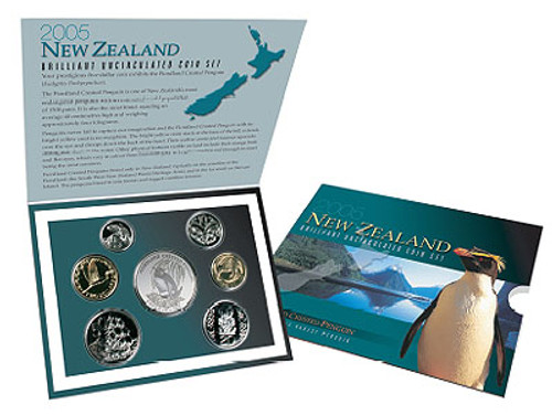 4591739  - 2004 2005 NZ Coin Set w/Fiordland Penguin cn