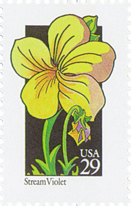 2655  - 1992 29c Wildflowers: Stream Violet