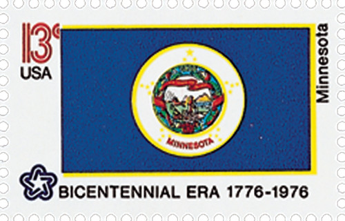 1664  - 1976 13c State Flags: Minnesota