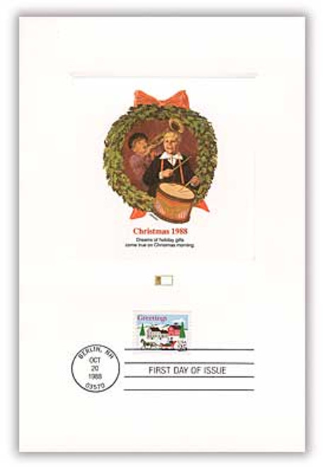 55664  - 1988 25c Christmas Contemporary Proofcard