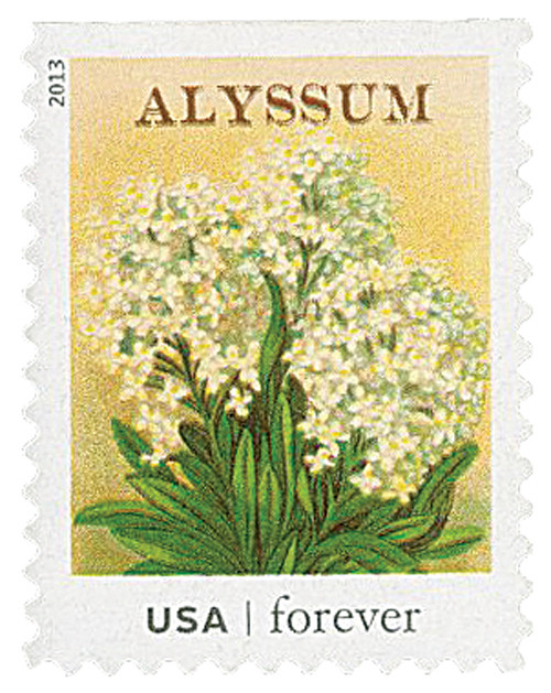 4758  - 2013 First-Class Forever Stamp - Vintage Seed Packets: Alyssum