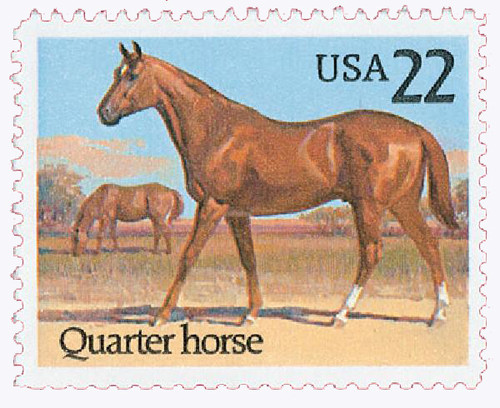 2155  - 1985 22c Horses: Quarter Horse