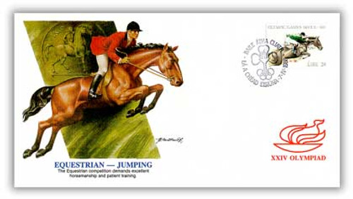 40708  - 1988 Ireland Olympics 'Equestrian Jumping'