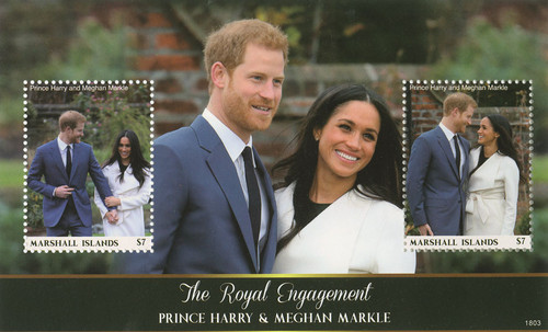 M11998  - 2018 $7 Prince Harry & Meghan Markle - The Royal Engagement s/s of 2