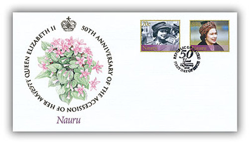 571256  - 2002 Queen's Golden Jubilee Nauru FDC