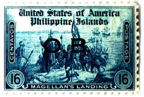 PHO21  - 1935 16c Philippine Islands Official Stamp, dark blue