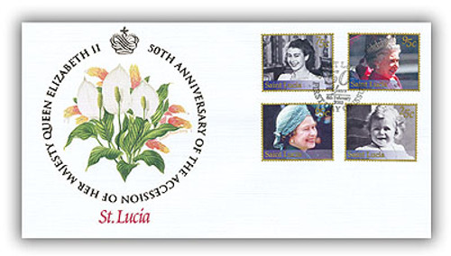 571266  - 2002 Queen's Golden Jubilee St. Lucia FDC