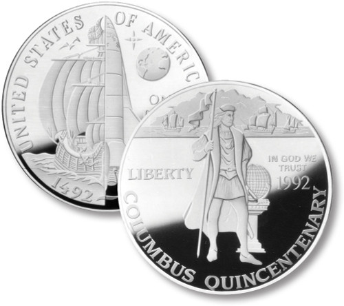 M12061  - 1992 Columbus Quincentenary Silver Dollar, Proof