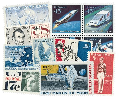 C7//CE2  - 1926-2001 130 Airmail Stamps w/free alb.