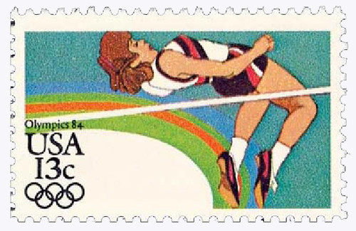 2049  - 1983 13c Los Angeles Summer Olympics: High Jump