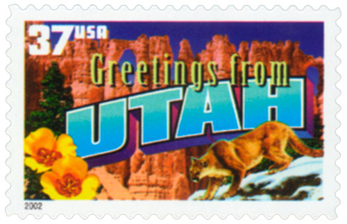 3739  - 2002 37c Greetings from America: Utah