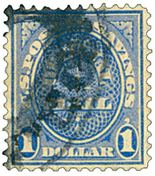 O123  - 1911 $1 Ultra, Postal Savings Mail