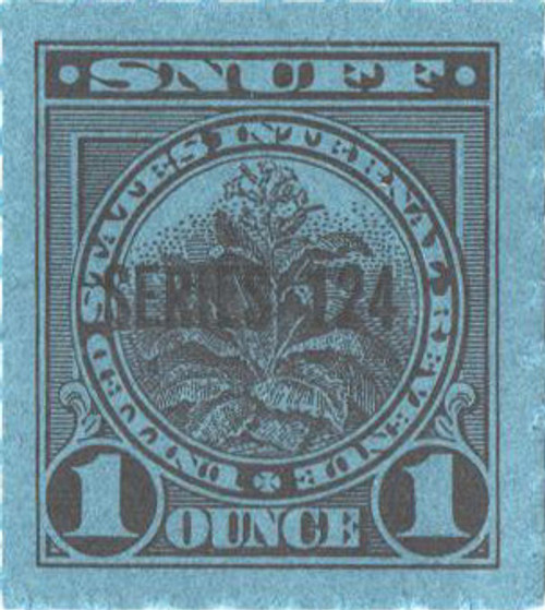 TE1056a  - 1954, 1oz Snuff Tax Revenue Stamps - Series 124