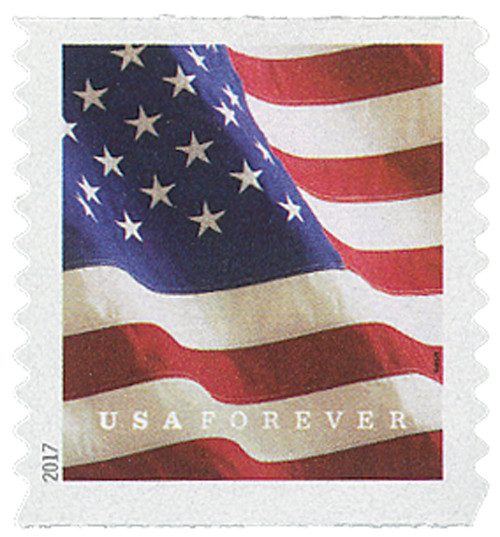 5158  - 2017 First-Class Forever Stamp - U.S. Flag (Sennett Security Products, coil)