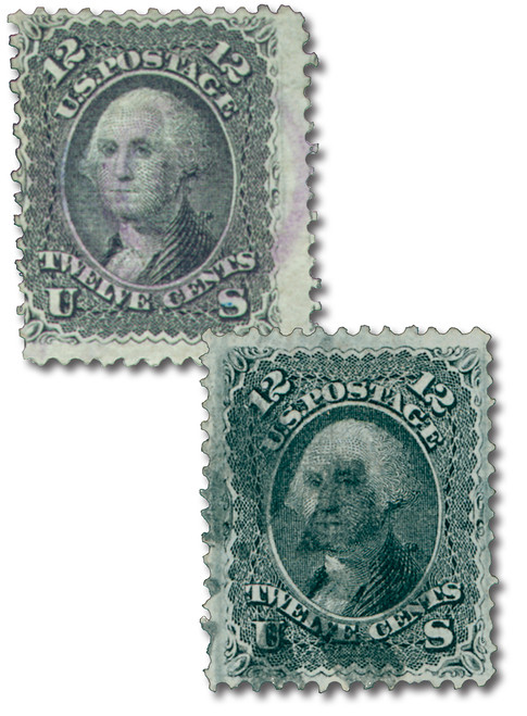 90//97  - 1867 Washington #90 and #97, Used