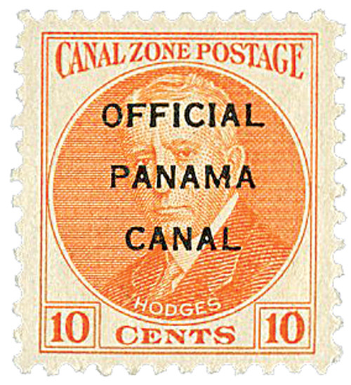 CZO4  - 1941 10c Canal Zone Official - type 1, orange