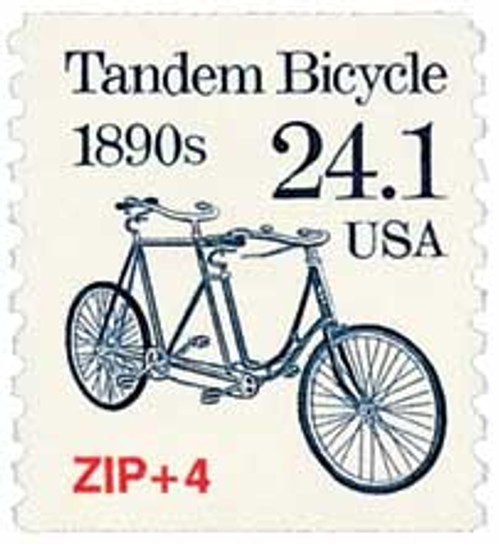 2266  - 1988 24.1c Transportation Series: Tandem Bicycle, 1890s
