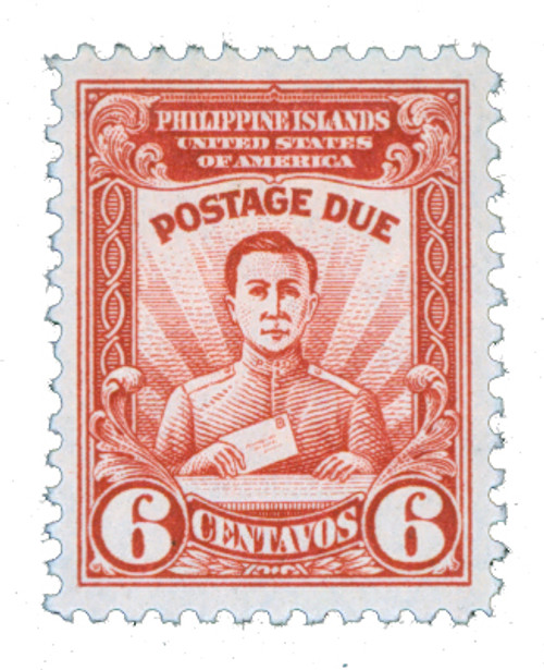 PHJ9  - 1928 6c Philippine Islands Postage Due, brown red