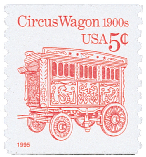 2452D  - 1995 5c Transportation Series: Circus Wagon 1900s