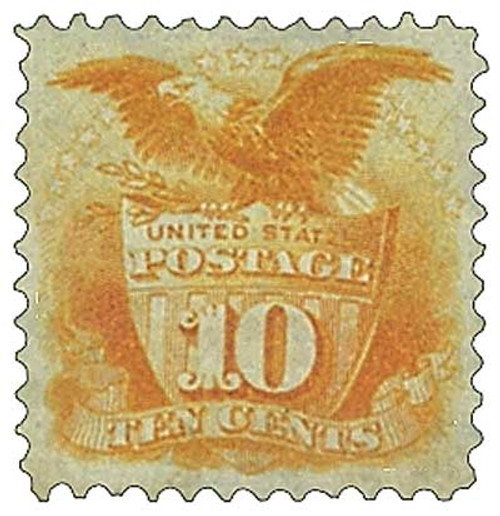 127  - 1875 10c Shield and Eagle, yellow