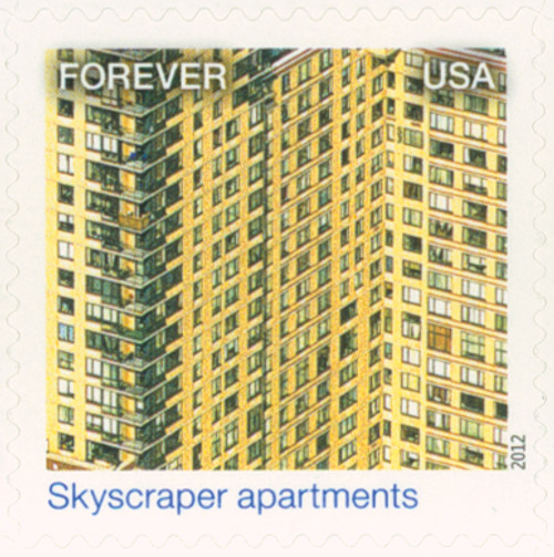 4710n  - 2012 First-Class Forever Stamp - Earthscapes: Skyscraper Apartments