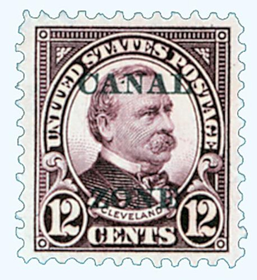 CZ76  - 1924 12c Canal Zone - Cleveland, Type A Overprint, Brown Violet