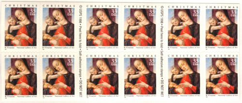 3355a  - 1999 33c Madonna and Child pane of 20