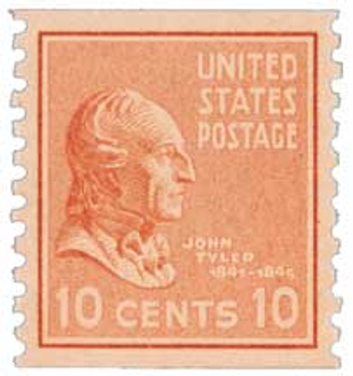 847  - 1939 10c John Tyler, brown red