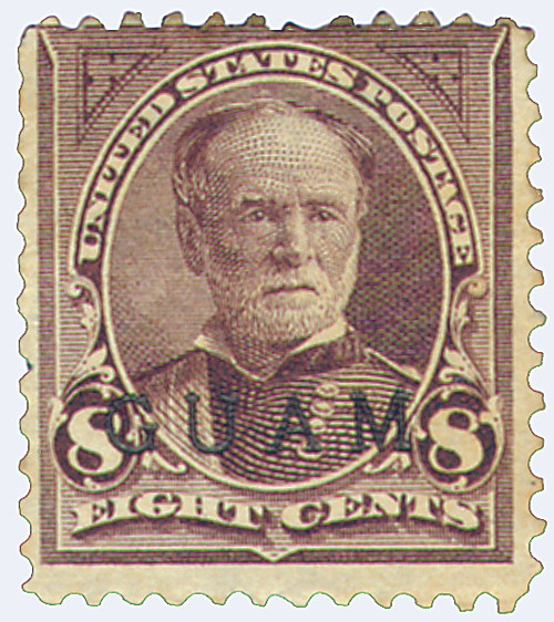 G7  - 1899 8c Guam - violet brown