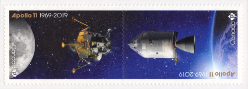 M12506  - 2019 Apollo 11 50th Anniversay, Set of 2 Stamps, Mint, Canada