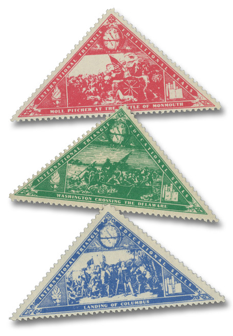 M12338  - Set of 3 International Triangle Educational Seals