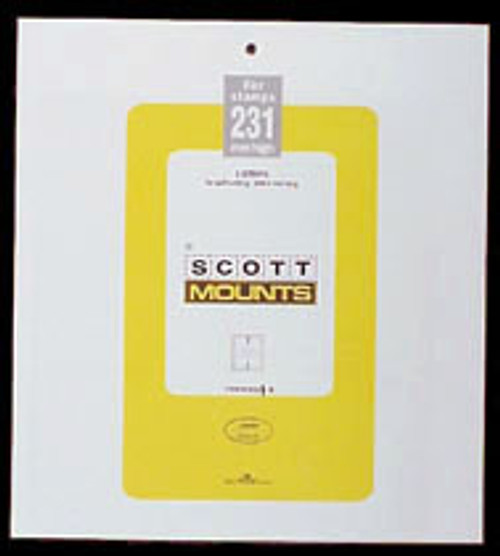 SM961  - Scott Mount 265 x 231mm (10.43 x 9.09") U.S. Full Post Office Pane Regular & Commemorative  Package of 5