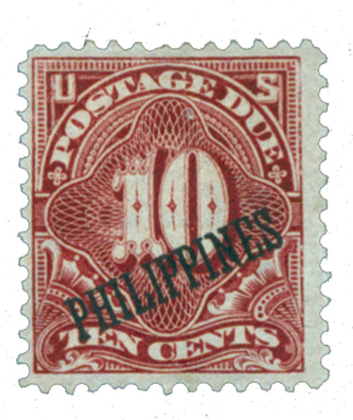 PHJ4  - 1899 10c Philippine Islands Postage Due, deep claret, double-line watermark, perf 12