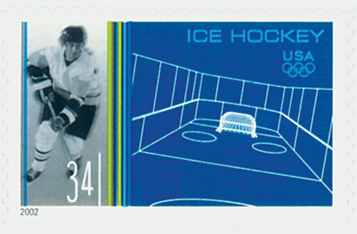 3554  - 2002 34c Winter Olympics: Ice Hockey