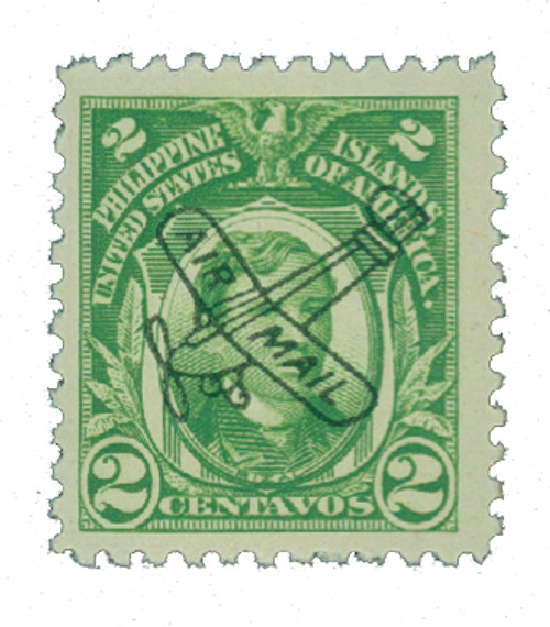 PHC46  - 1933 2c Philippine Islands Airmail, green, unwatermarked, perf 11