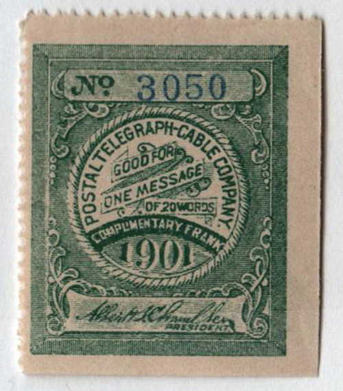 15T54 - 1931 25c Postal Telegraph-Cable Co. Stamp - gray-blue 