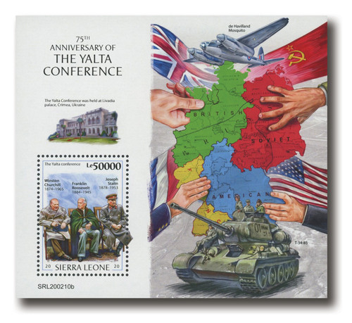 MFN288  - 2020 Le50000 75th Anniversary of the Yalta Conference, Mint Souvenir Sheet, Sierra Leone