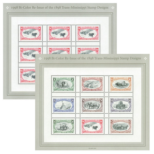 3209-10  - 1998 Trans-Mississippi, Set of 2 Souvenir Sheets